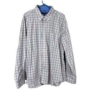 Nautica Men’s XXL Plaid Button Down Shirt Cotton Long Sleeve